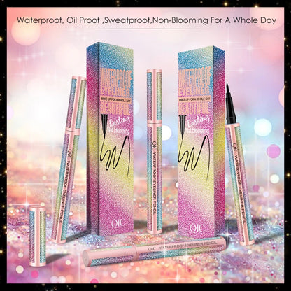 Starry Sky Waterproof Liquid Eyeliner Pen – Quick-Dry Black