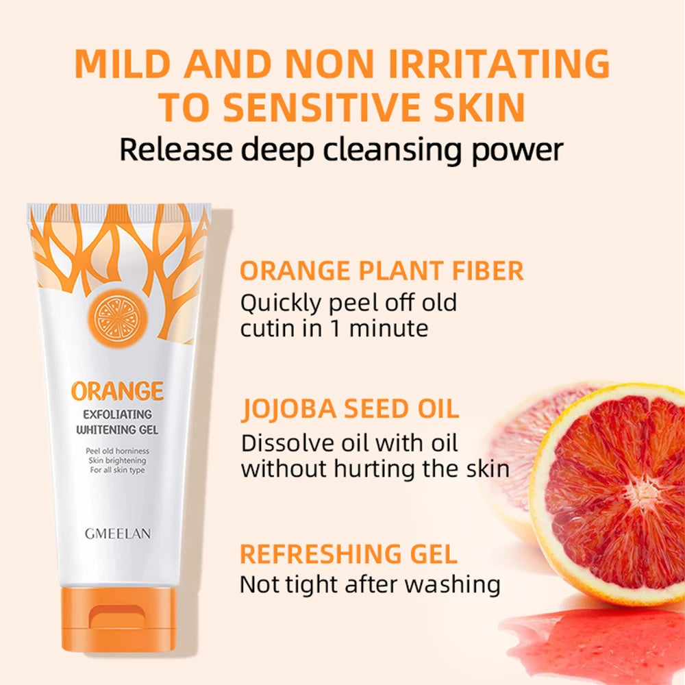 Orange Exfoliating Gel Dead Spot Remover Brighten Peeling 50G Gentle Repair Scrub Brighten Hydrating Moisturizer Skin Care